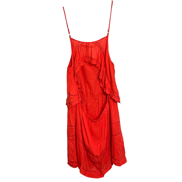 Lovers + Friends Women's Sunkissed Mini Dress Orange Open Back Spaghetti Strap S - Picture 4 of 9